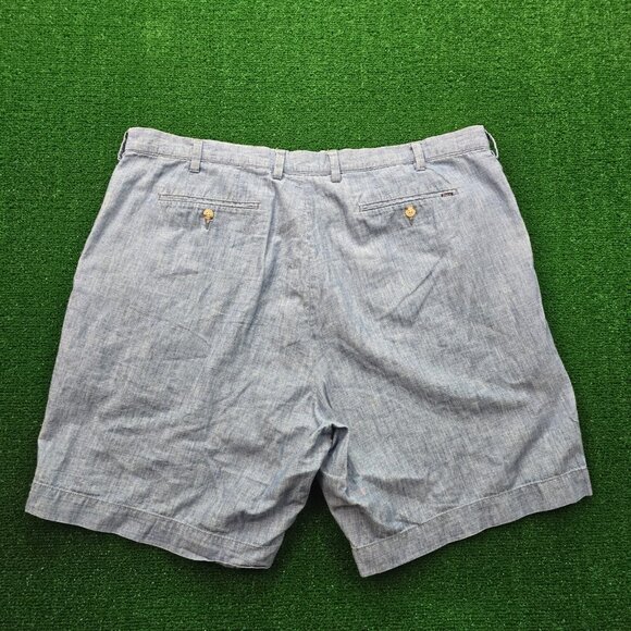 Polo Ralph Lauren Shorts Mens 42 Blue Chino Chambray Golf Classic Fit Preppy - Picture 7 of 8